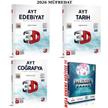 3D Yayınları 2026 Ayt Sözel Tüm Ders Soru Bankası Set+Mega Deneme Hediye!!!