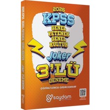 Saydam Yayınları Kpss 2026 Ön Lisans Genel Yetenek-Genel Kültür Joker 3 Deneme Güçlendiren Sorular