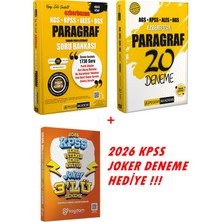Pegem Akademi Yayıncılık Kpss 2026 Ön Lisans Paragraf Soru Bankası+Paragraf Deneme+Joker Deneme Hediye