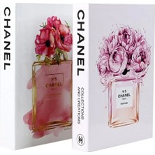 2'li Yaldız Düz Parfüm Dekoratif Kitap Kutu