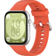 MMP Shop Huawei Watch Fit 3 / Fit 4 / Fit 4 Pro Uyumlu Metal Tokalı Soft Spor Silikon Kordon