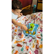 Yorni Dev Boy Zoo 290X300cm Sıvı Geçirmez Çok Amaçlı Örtü - 8.70M² Halı Koruyucu ve Bebek Oyun Matı - Makinede Yıkanabilir Leke Itici Polyester Yer Örtüsü