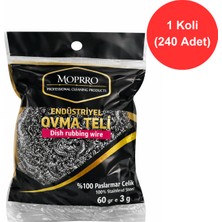 Moppro Endüstriyel Top Tel 240 Adet x 60 gr – Paslanmaz Çelik Ovma Teli