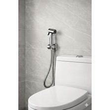 Yapı Kalite Taharetmatik Seti Tabancalı Paslanmaz Çelik Spiral Hortum