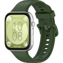 MMP Shop Huawei Watch Fit 3 / Fit 4 / Fit 4 Pro Uyumlu Metal Tokalı Soft Spor Silikon Kordon