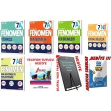7. Sınıf Fenomen A Serisi Çözümlü Soru Bankası Mega Seti Güncel Müfredat+3 Adet Hediye