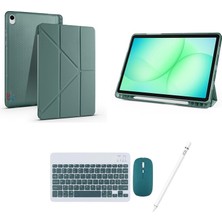 Redmud Teknoloji Ipad Air 11 " M2 M3 Air 4. 5. 6. Nesil ile Uyumlu Standlı Kılıf Klavye Mouse ve Dokunmatik Kalem Set