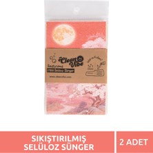 My Clean Vibe %100 Doğal Selüloz Sıkıştırılmış Temizlik Süngeri Mycleanvıbe– Renkli 2 Adet