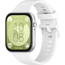 MMP Shop Huawei Watch Fit 3 / Fit 4 / Fit 4 Pro / Fit 5 / Fit 5 Pro Uyumlu Metal Tokalı Soft Spor Silikon Kordon