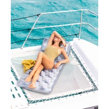 Toha Intex Solar Güneş Yansıtıcı Şişme Deniz Yatağı 188 x 71 cm – 18 Bardaklı Yastıklı Yetişkin Havuz Yatağı