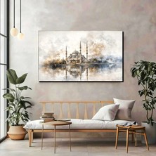 Istanbul Cami Silüeti Kanvas Tablo – Modern Islami Dekor & Duvar Sanatı