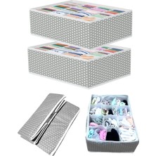 Helen's Home 2'li Kutu Seti Çocuk Odası Dolap Çekmece Içi Çamaşır Çorap Düzenleyici Petek Akordiyon Organizer