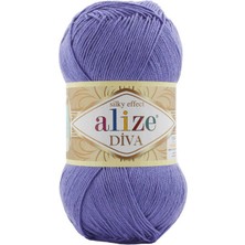 Alize Diva (5 Adet) 851 Menekşe Renk El Örgü Ipliği