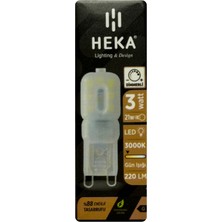 (1 Adet) Heka 3W (21W) 3000K (Sarı Işık) G9 Duylu Buzlu Dim Edilebilir LED Kapsül Ampul