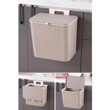 Online Kapında Mutfak Tezgah Üstü Dolap Askılı Kapaklı 15 Lt Çöp Kovası  (Beyaz-Krem-Siyah-Beyaz)