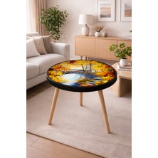 Boyut Sonbahar Yolu – Sanatsal Yuvarlak Orta Sehpa