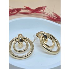 Gold Renk Ikili Halka Küpe