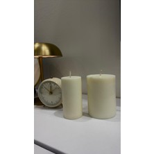 Petek Atölyesi Doğal Soya Wax Silindir Mum 2’li Set | El Yapımı Dekoratif Mum