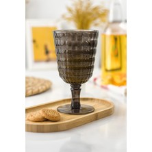 SHN Allegra Füme 6’lı Kadeh Bardak Seti 750 ml Akrilik Malzeme - Cam Değildir Kırılmaya Dayanıklı