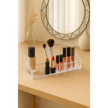 SHN Şeffaf Piramit Makyaj Organizeri Düzenleyici 9×17×6 cm