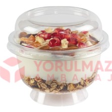 Kullan At  Ayaklı Tatlı Kase Kapaklı 20 Adet  200 cc