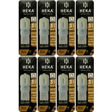 (8 Adet) Heka 3W (21W) 3000K (Sarı Işık) G9 Duylu Buzlu Dim Edilebilir LED Kapsül Ampul