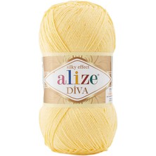 Alize Diva (5 Adet) 187 Sarı Renk El Örgü Ipliği