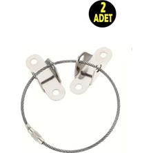 Usin 2 Adet Bebek Çocuk Deprem Mobilya Eşya Dolap Vitrin Devrilme Koruyucu Sabitleme Çelik Halat Kemeri