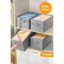 Helen's Home 4 Adet Dolap Içi Düzenleyici, Raf Düzenleyici, Katlanabilir Kıyafet Saklama Kutusu-40 CMX25 CMX20CM