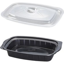 Kullan At Plastik Sıcak Yemek Taşıma Kabı Kapaklı  20 Adet