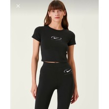 Nike Sportswear Women's Cropped Graphic Tee Siyah Kadın T-Shirt FQ8818-010