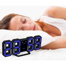 Masky 3D LED Dijital Alarm, Termometre ve Takvim Özellikli Masa / Duvar Saati