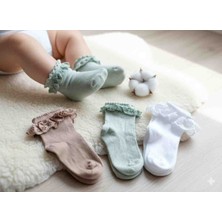 Pure Baby Natura 3'lü Kız Bebek Premium Çorap