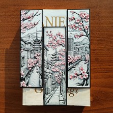 Tia Craft Sakura Sokakları 3'lü Kitap Ayracı Seti – 3D Özel Tasarım