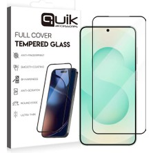 Quik Accessories Samsung Galaxy S25 Temperli Cam Ekran Koruyucu (Tam Kaplama)