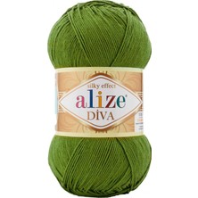 Alize Diva (5 Adet) 126 Yeşil Renk El Örgü Ipliği