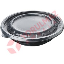 500  cc  Yuvarlak Sıcak Yemek Kabı (Kase + Kapak) 10 Adet