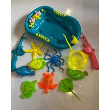 Mavi Su Dünyası Balık Yakalama Oyunu 12 Parçalık Su Üzerinde Balık Yakalama Oyunu