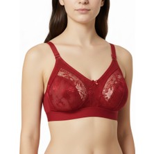 Ebru Toparlayıcı Altı Geniş Lastikli Lez Ara Dantelli Sütyen