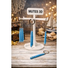 3D Hareketli Solucan Anahtarlık MAVI-1108