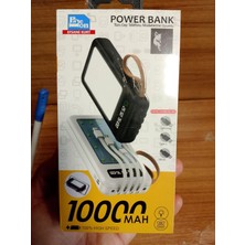 Aydogan's Siyah Powerbank 10000 Mah Kendinden Kablo Güneş Enerjili 4xusb LCD Göstergeli