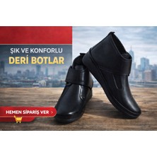 Ateş Bags Günlük Konforlu Siyah Kadın Bot – Kaymaz Taban, Yumuşak Iç Astar