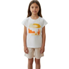 Nk Kids Kız Çocuk T-Shirt Body Arizona Baskılı Regular Fit Esnek Kumaş