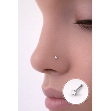 Sacce Scarves & Accessories 316 L Çelik Mini Yıldız Hızma Burun Piercingi Gümüş Renk