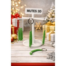 3D Hareketli Solucan Anahtarlık YEŞIL-1108