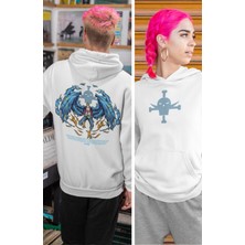 Fuddy Moda Oversize Phoenix Marco Sırt Baskılı Kapüşonlu Sweatshirt, Unisex One Piece Temalı Anime Hoodie