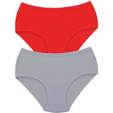 Royaleks 2 Adet Tutku Kadın Yüksek Bel Bato Kalın Lastik Külot S6