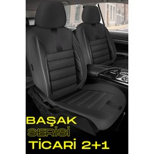 Trobus Toyota Corolla 2007-2012 Sedan – Ticari Araç 2+1 Uyumlu Başak Serisi Koltuk Kılıfı – Carbon Siyah Kolay Montaj