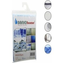 Banıo Lüx Polyester ( Çift Kanat ) Su Itici Banyo Perdesi 90X200CM
