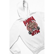 Fuddy Moda Unisex Baki Hanma Baskılı Kapüşonlu Sweatshirt, Oversize Anime Temalı Hoodie